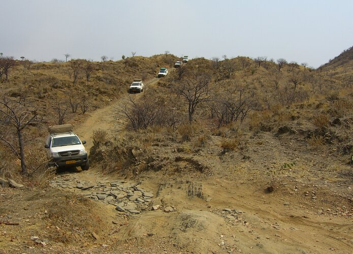 Abwechslungsreiche Landschaften während einer Offroadtour mit 5 Allradfahrzeugen in Namibia. Offroad Namibia | © 4x4 Exploring GmbH